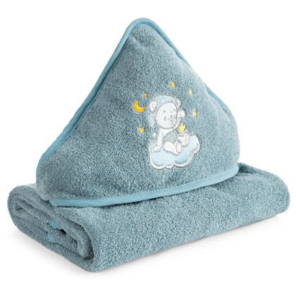 Bavlnená detská osuška 100x100 cm BABY 75 medvedík na obláčiku Bavlnená detská osuška 100x100 cm BABY 75 medvedík na obláčiku